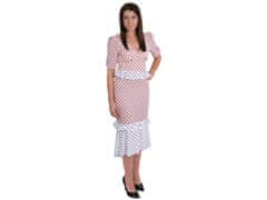 sarcia.eu Roza in bela midi obleka z grahi FOREVER UNIQUE XXL