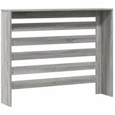 Vidaxl Pokrov za radiator siv sonoma 104x20x82 cm inženirski les