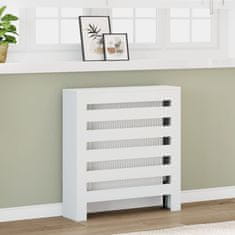 shumee Pokrov za radiator bel 78x20x82 cm inženirski les