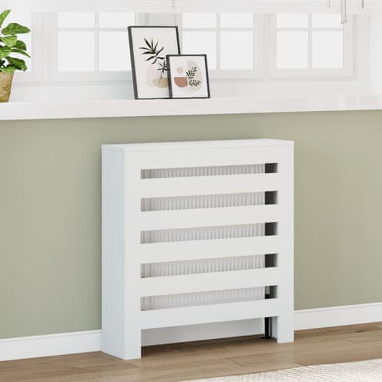shumee Pokrov za radiator bel 78x20x82 cm inženirski les