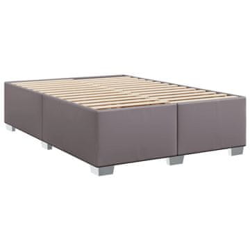 Vidaxl Posteljni okvir siv 160x200 cm umetno usnje