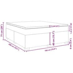 Vidaxl Box spring postelja z vzmetnico svetlo siva 180x200 cm blago