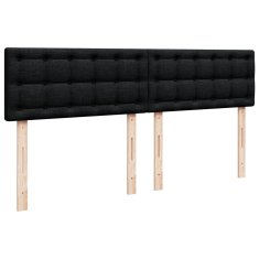 Vidaxl Box spring postelja z vzmetnico črna 180x200 cm blago
