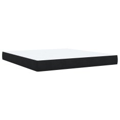 Vidaxl Box spring postelja z vzmetnico črna 180x200 cm žamet