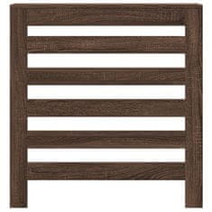 Vidaxl Pokrov za radiator rjav hrast 78x20x82 cm inženirski les