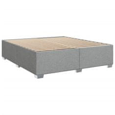 Vidaxl Box spring postelja z vzmetnico svetlo siva 180x200 cm blago