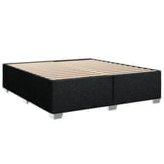 Vidaxl Box spring postelja z vzmetnico črna 180x200 cm blago