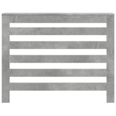 Vidaxl Pokrov za radiator betonsko siv 104x20x82 cm inženirski les
