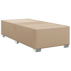 Vidaxl Box spring postelja z vzmetnico kapučino 100x200cm umetno usnje