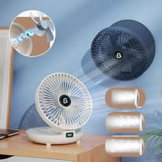 HOME & MARKER® Prenosni ventilator, Namizni, Stenski, 3 nastavljive hitrosti, USB polnjenje | AIRCOLIO