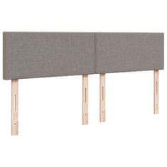 Vidaxl Box spring postelja z vzmetnico taupe 180x200 cm blago