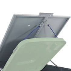 Vidaxl Lopa za smetnjak za 3 smetnjake siva 207x79x117 cm jeklo