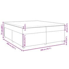 Vidaxl Box spring postelja z vzmetnico krem 200x200 cm blago