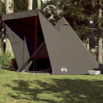 Vidaxl vidaXL Družinski šotor tipi za 6 oseb, rjav, vodoodporen