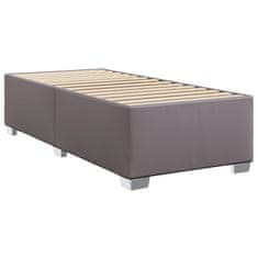Vidaxl Box spring postelja z vzmetnico siva 100x200 cm umetno usnje