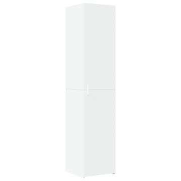 Vidaxl Visoka omara bela 40x42,5x185 cm inženirski les