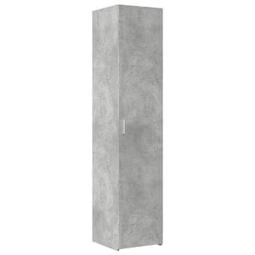 Vidaxl Visoka omara betonsko siva 40x42,5x185 cm inženirski les