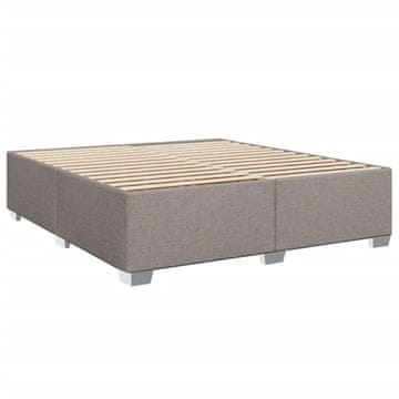 Vidaxl Posteljni okvir brez vzmetnice taupe 200x200 cm blago