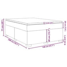 Vidaxl Box spring postelja z vzmetnico siva 140x200 cm umetno usnje
