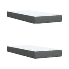 Vidaxl Box spring postelja z vzmetnico temno siva 200x200 cm blago