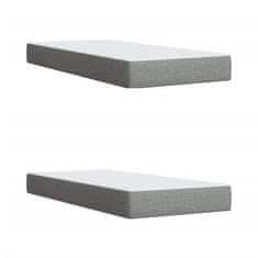 Vidaxl Box spring postelja z vzmetnico svetlo siva 200x200 cm blago