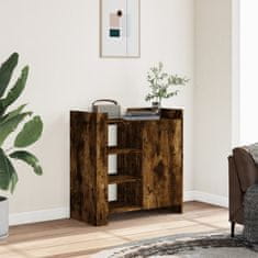 Vidaxl Komoda dimljeni hrast 73,5x35x75 cm inženirski les