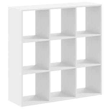 Vidaxl Knjižna omara bela 102x32x102 cm inženirski les