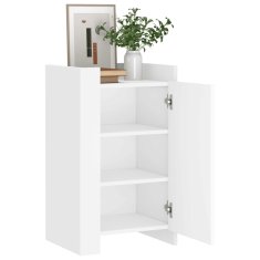 Vidaxl Komoda bela 45x35x75 cm inženirski les