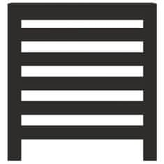 Vidaxl Pokrov za radiator črn 78x20x82 cm inženirski les