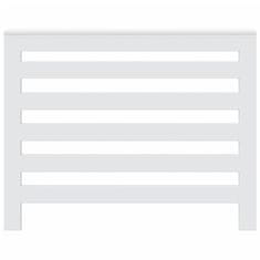 Vidaxl Pokrov za radiator bel 104x20x82 cm inženirski les