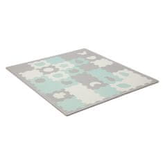 Kinderkraft Penasta podloga za sestavljanke Luno Shapes 185 x 165 cm Mint, 30 kosov, Premium