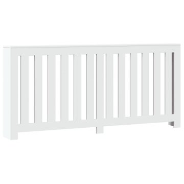 Vidaxl Pokrov za radiator bel 175x20x82 cm inženirski les