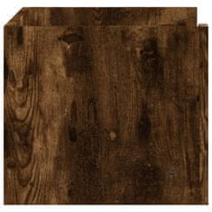 Vidaxl Stenska polica dimljeni hrast 70,5x35x30,5 cm inženirski les