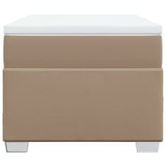 Vidaxl Box spring postelja z vzmetnico kapučino 100x200cm umetno usnje