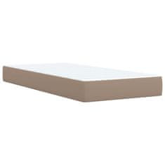 Vidaxl Box spring postelja z vzmetnico kapučino 100x200cm umetno usnje