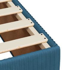 Vidaxl Box spring postelja z vzmetnico temno modra 100x200 cm žamet