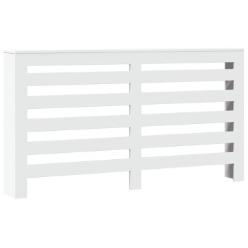 Vidaxl Pokrov za radiator bel 149x20x82 cm inženirski les