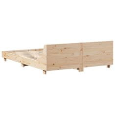 Vidaxl Posteljni okvir brez vzmetnice 120x200 cm trdna borovina