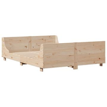 Vidaxl Posteljni okvir brez vzmetnice 120x190 cm trdna borovina