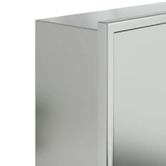 Vidaxl Niša za tuš kabino brušeno srebro 32x32x9 cm nerjaveče jeklo