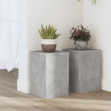 Vidaxl vidaXL Podstavki za rože v lončkih, 2 kosa, betonsko sivi, 20 x 20 x 30 cm