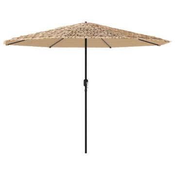 Vidaxl Vrtni senčnik z jeklenim drogom rjav 388x388x248 cm