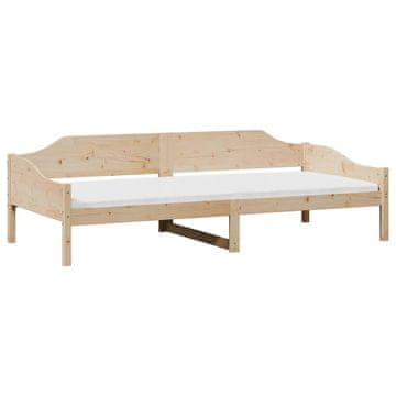 Vidaxl Posteljni okvir brez vzmetnice 90x200 cm trdna borovina