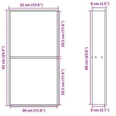 Vidaxl Niša za tuš kabino brušeno srebro 32x62x9 cm nerjaveče jeklo