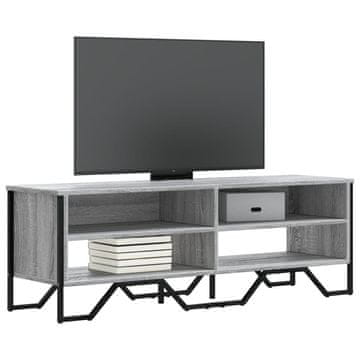 Vidaxl vidaXL TV omarica, siva, hrast sonoma, 122x34x41 cm