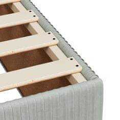 Vidaxl Box spring postelja z vzmetnico svetlo siva 160x200 cm žamet