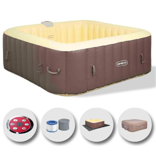 Hot tub EASE.ZONE Kvadratna samonapihljiva masažna kad s 4-6 sedeži