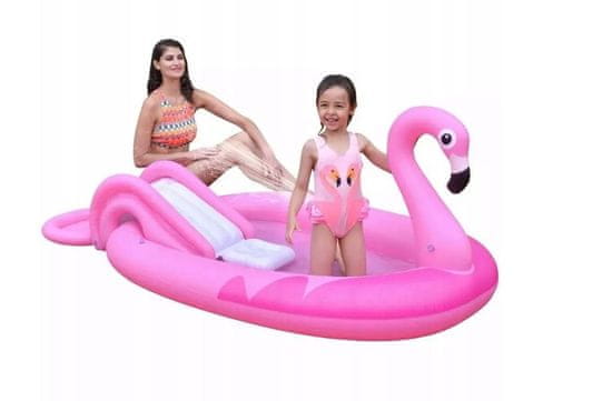 JLeisure Otroški bazen Flamingo s toboganom in fontano