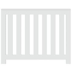 Vidaxl Pokrov za radiator bel 104x20x82 cm inženirski les