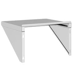Vidaxl Stenska polica 50x45x31cm srebrna nerjaveče jeklo